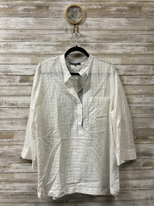 Top Ls Designer By Lafayette 148 In White, Size:Xl