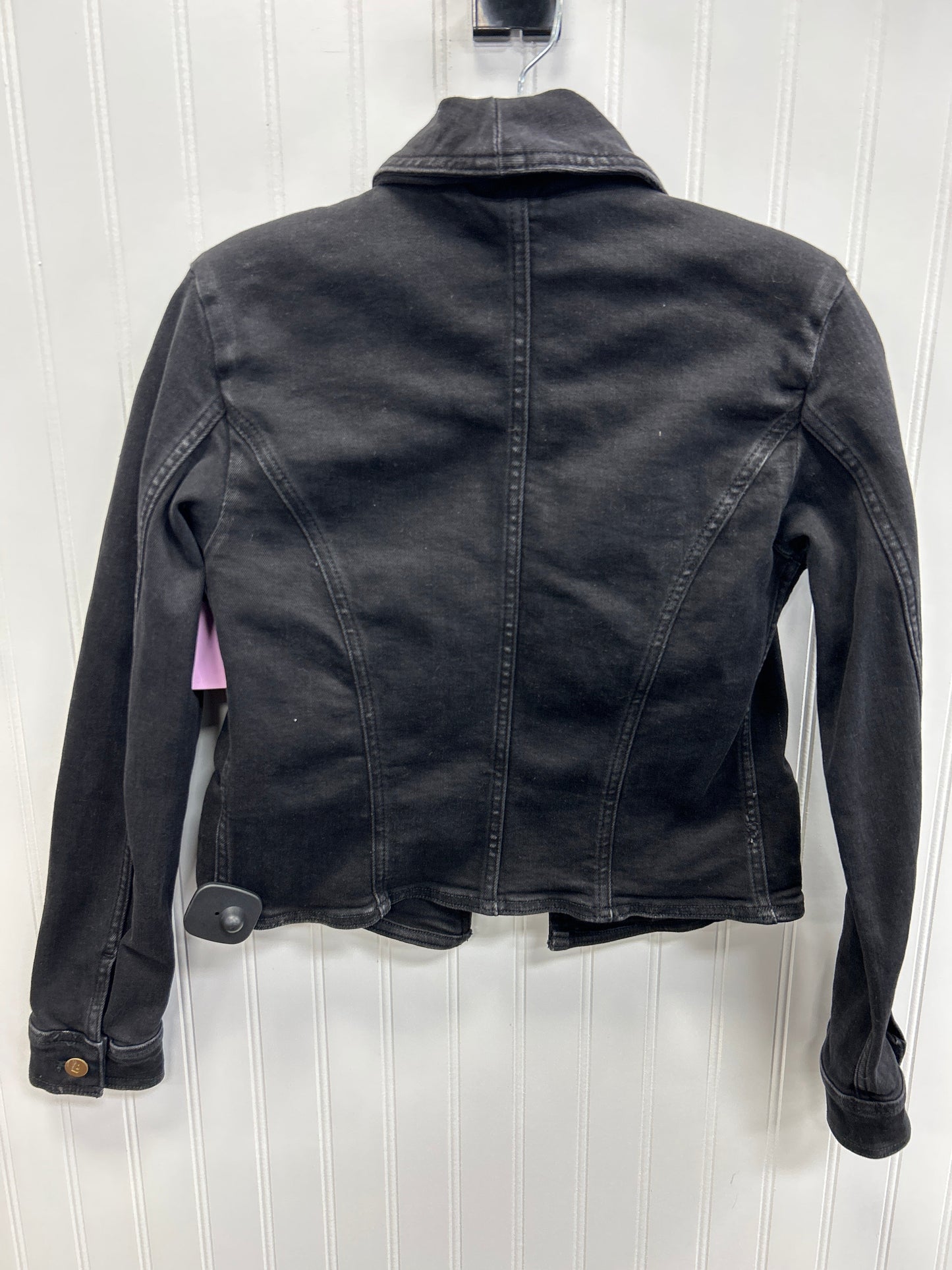 Jacket Denim By Pilcro In Black Denim, Size:Xxs