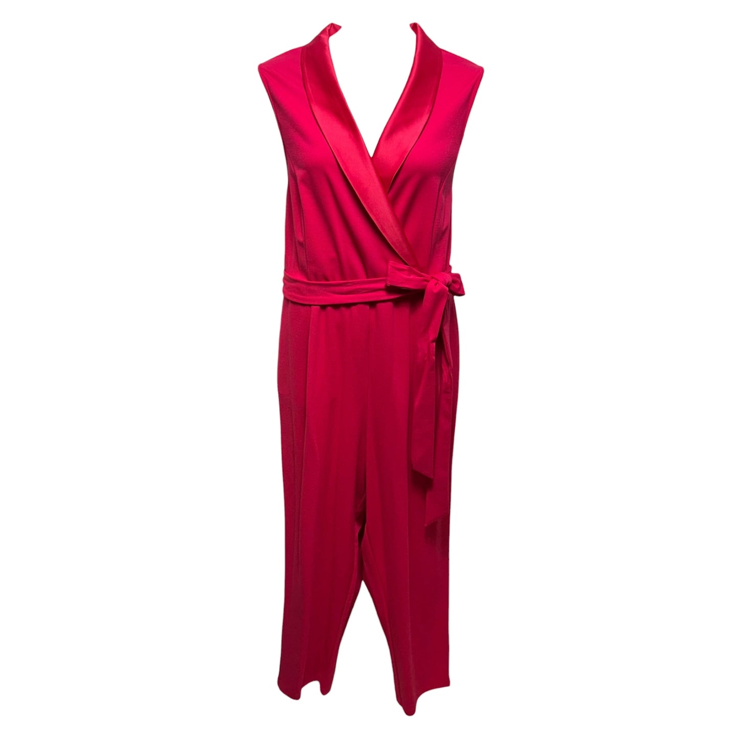 Sleeveless Tuxedo Jumpsuit By Torrid In Pink, Size: 22