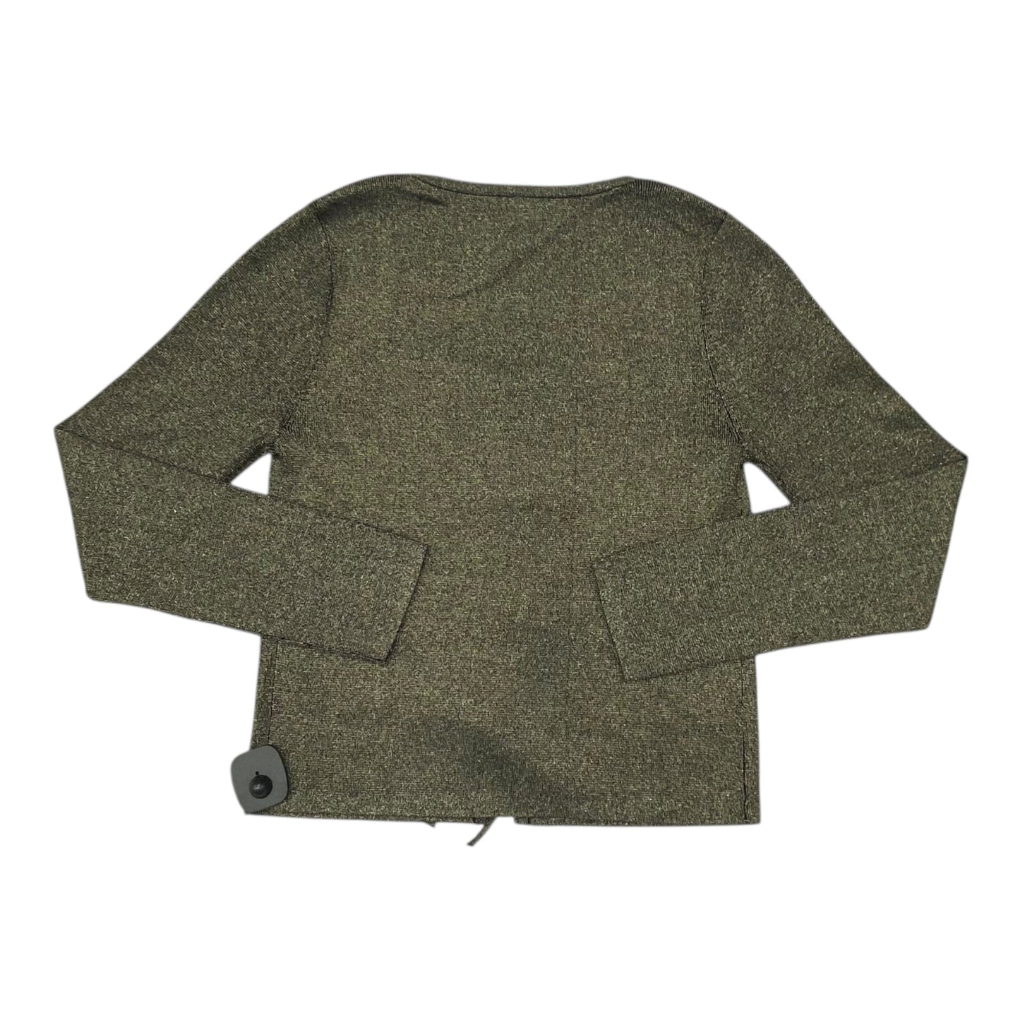 Sweater Cardigan By Loft In Black & Gold, Size:M