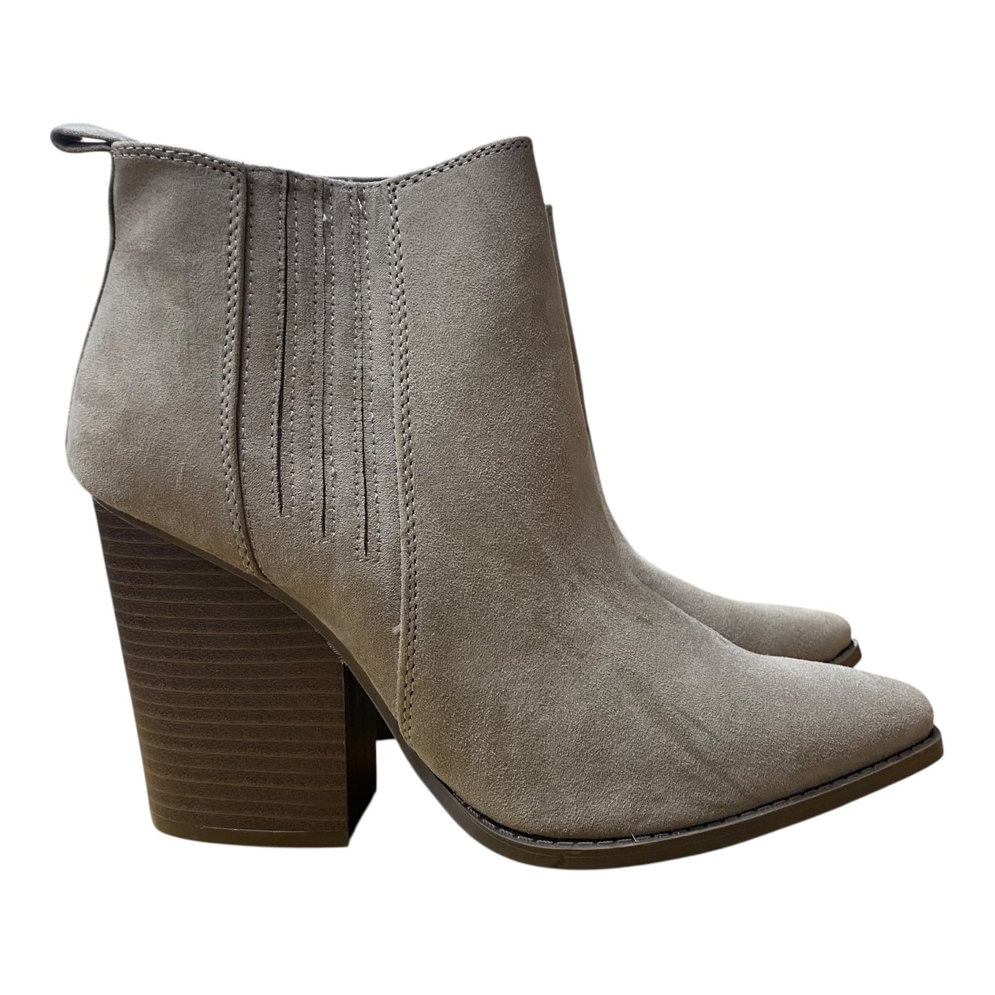 BOOTS ANKLE HEELS by QUPID In GREY, Size: 10