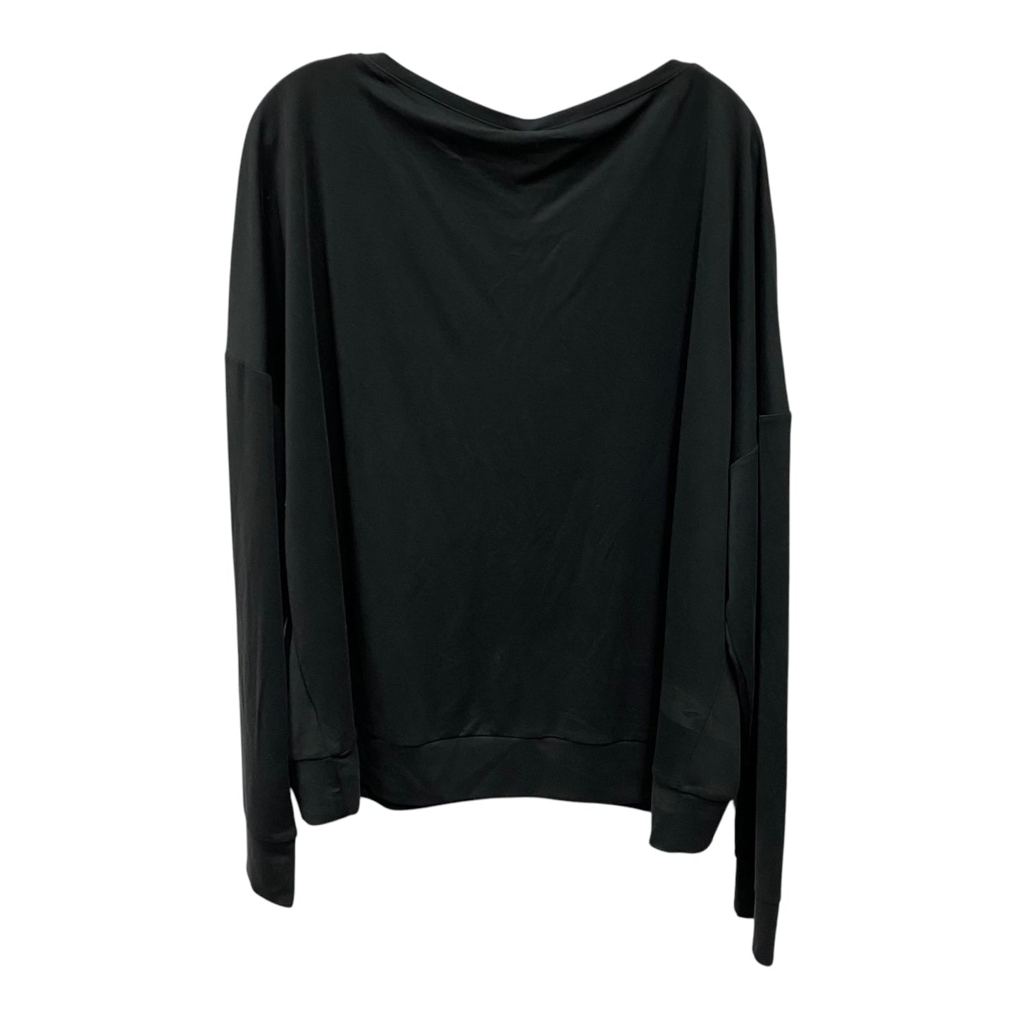 Athletic Top Ls Crewneck By Fabletics In Black, Size:1X