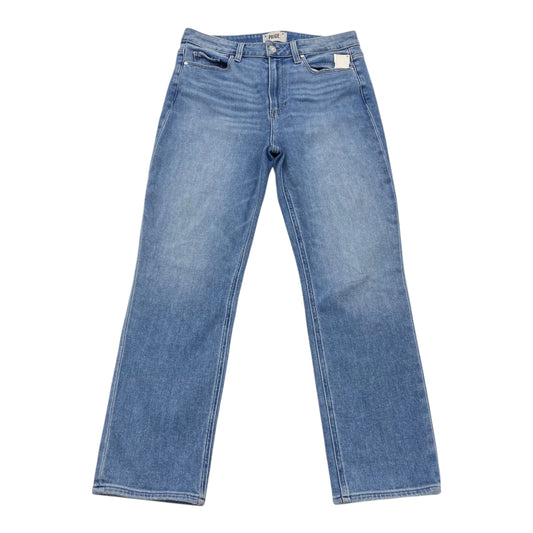 Jeans Straight By Paige In Blue Denim, Size:12