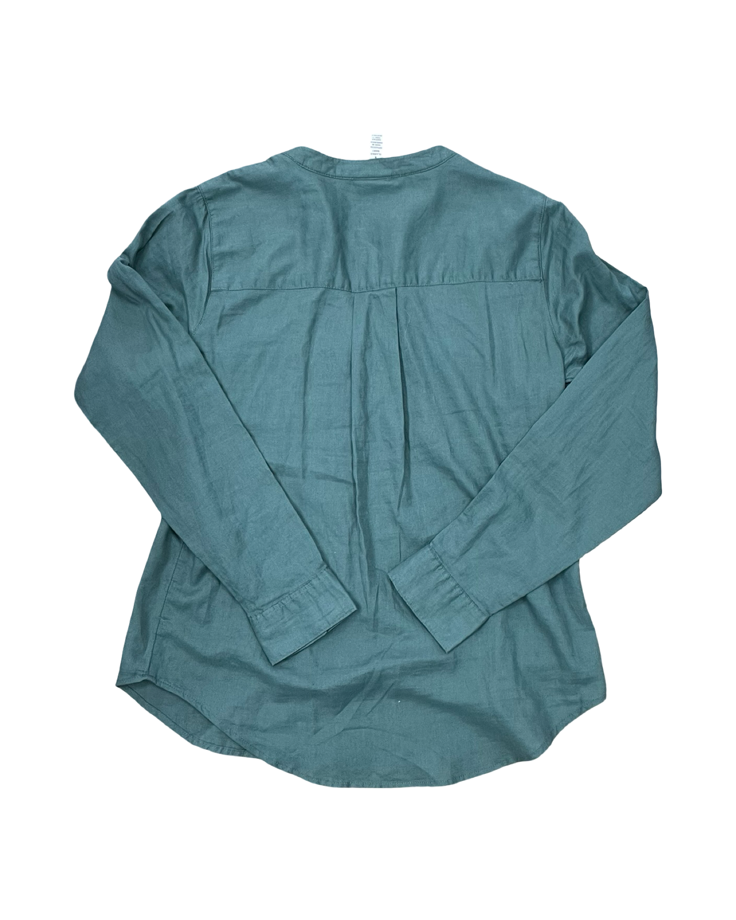 Blouse Ls By St Johns Bay In Green, Size:S