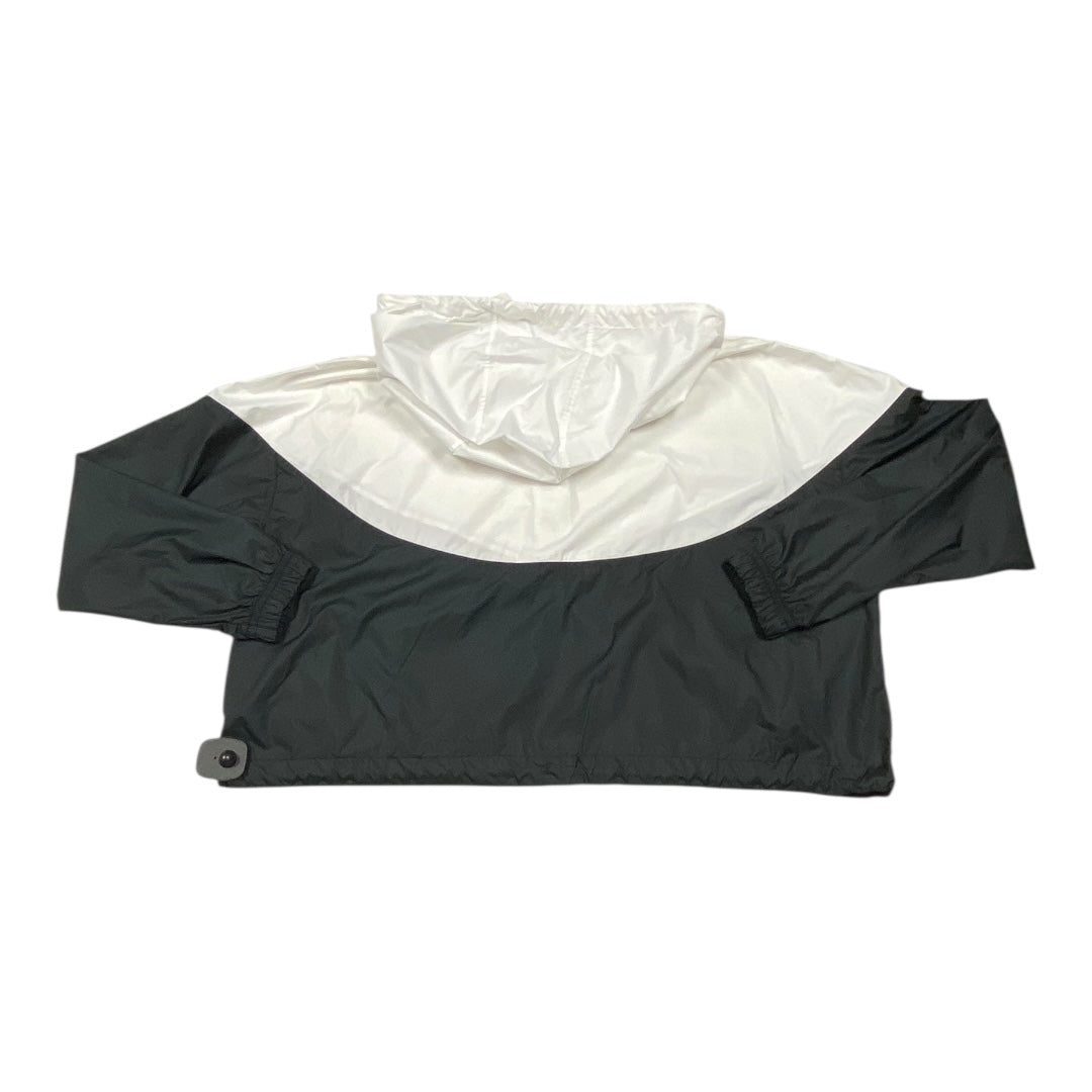 Athletic Jacket By Nike In Black & White, Size:Xl
