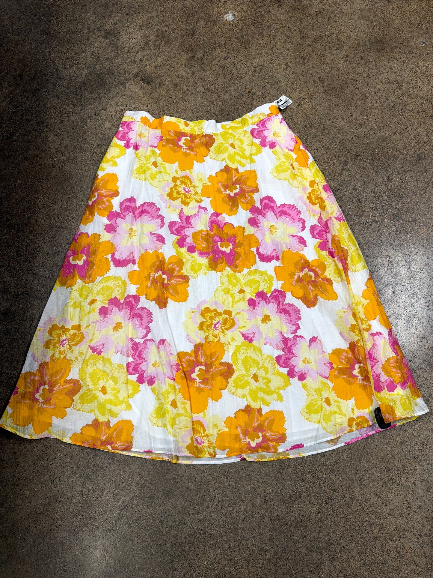 Skirt Midi By Cece In Orange & Pink, Size:1X
