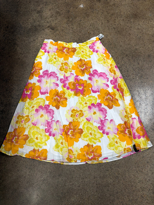 Skirt Midi By Cece In Orange & Pink, Size:1X