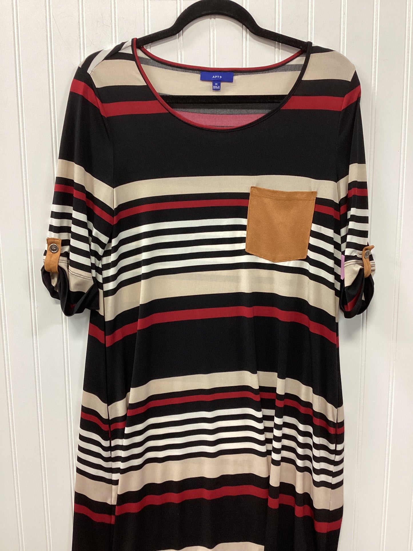 Dress Casual Midi By Apt 9 In Red, Size:M