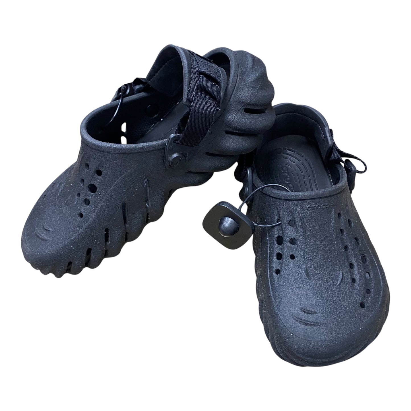 Shoes Flats By Crocs In Black, Size:6