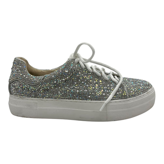 Shoes Sneakers By Betsey Johnson In Silver, Size:7.5