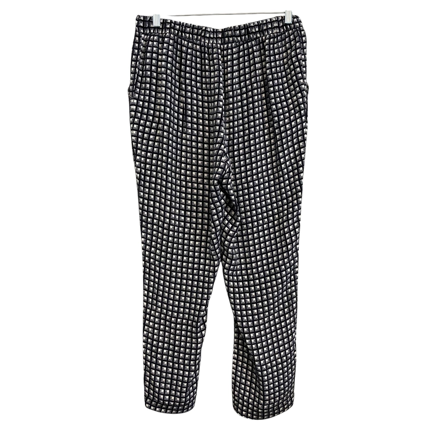 Pants Designer By St John Collection In Black & Cream, Size:6