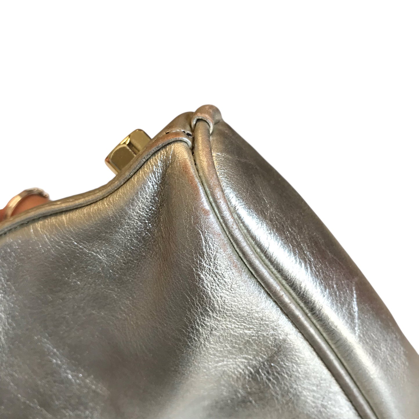 Crossbody Designer By Rebecca Minkoff In Gold, Size:Small