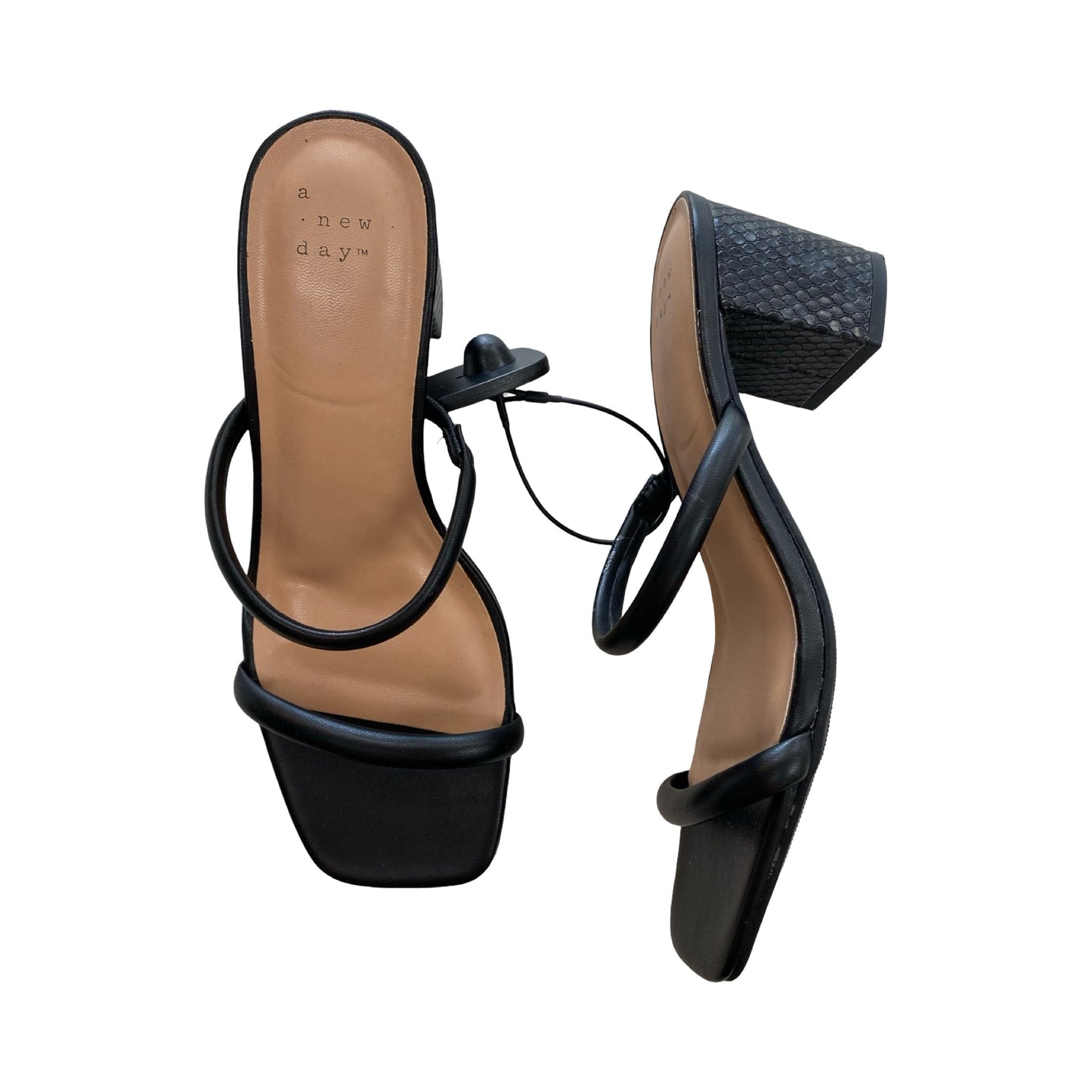 Sandals Heels Block By A New Day In Black, Size:7