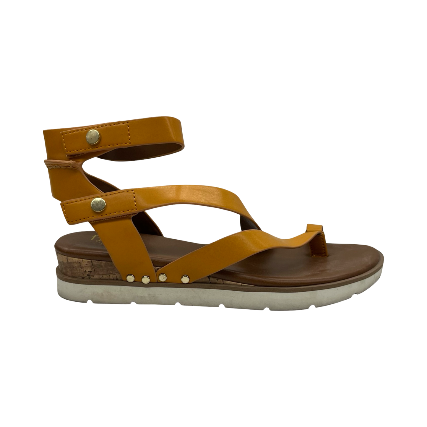 Sandals Flats By Franco Sarto In Yellow, Size:8.5
