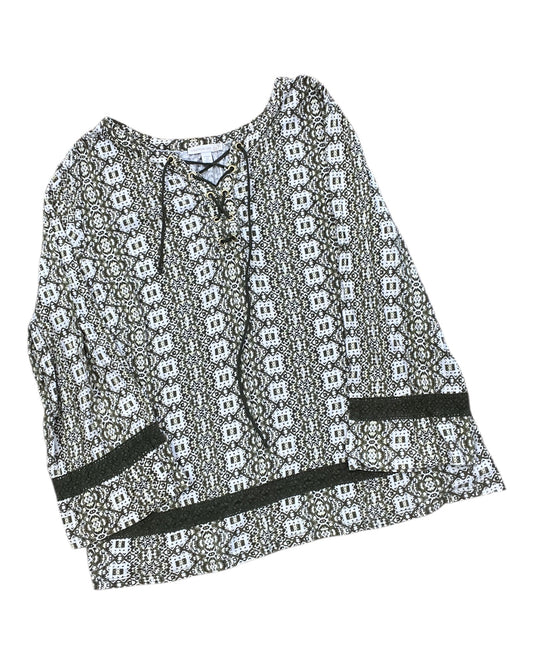 Top Ls By Westport In Green & White, Size:2X