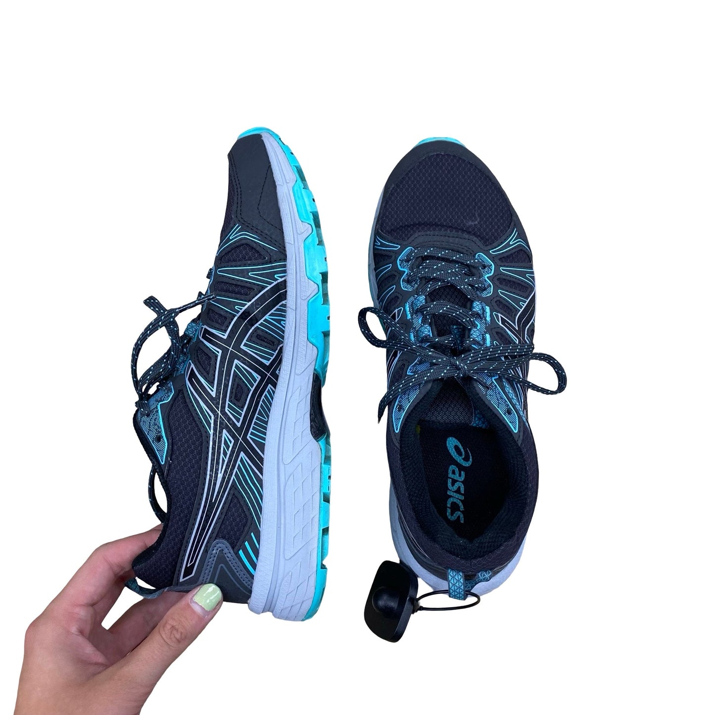 Shoes Athletic By Asics In Black & Blue, Size:8.5