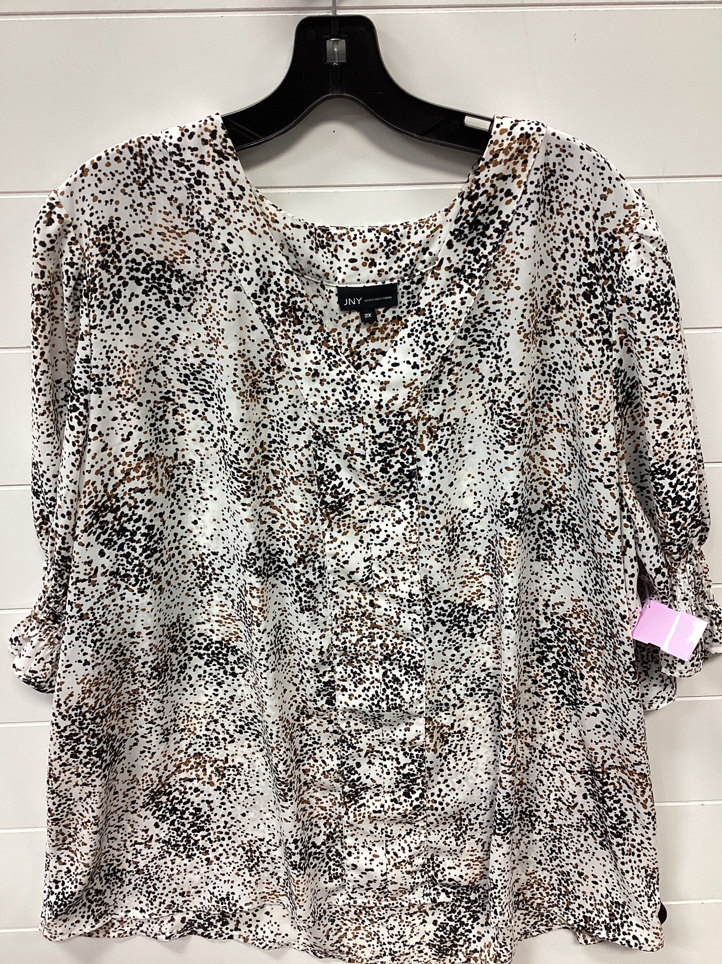 Top Ss By Jones New York In Cream, Size:2X