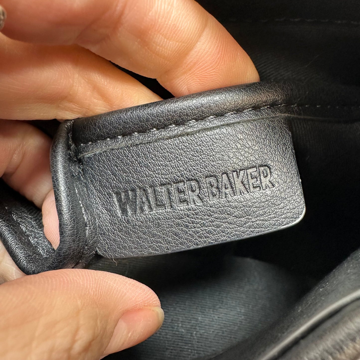 Maragaux Leather Handbag By Walter Baker, Size: Medium
