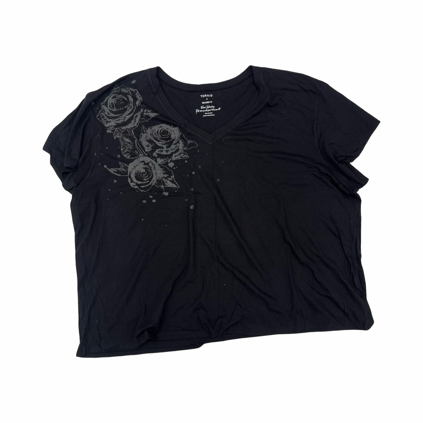 Top Ss By Torrid In Black & Grey, Size:6