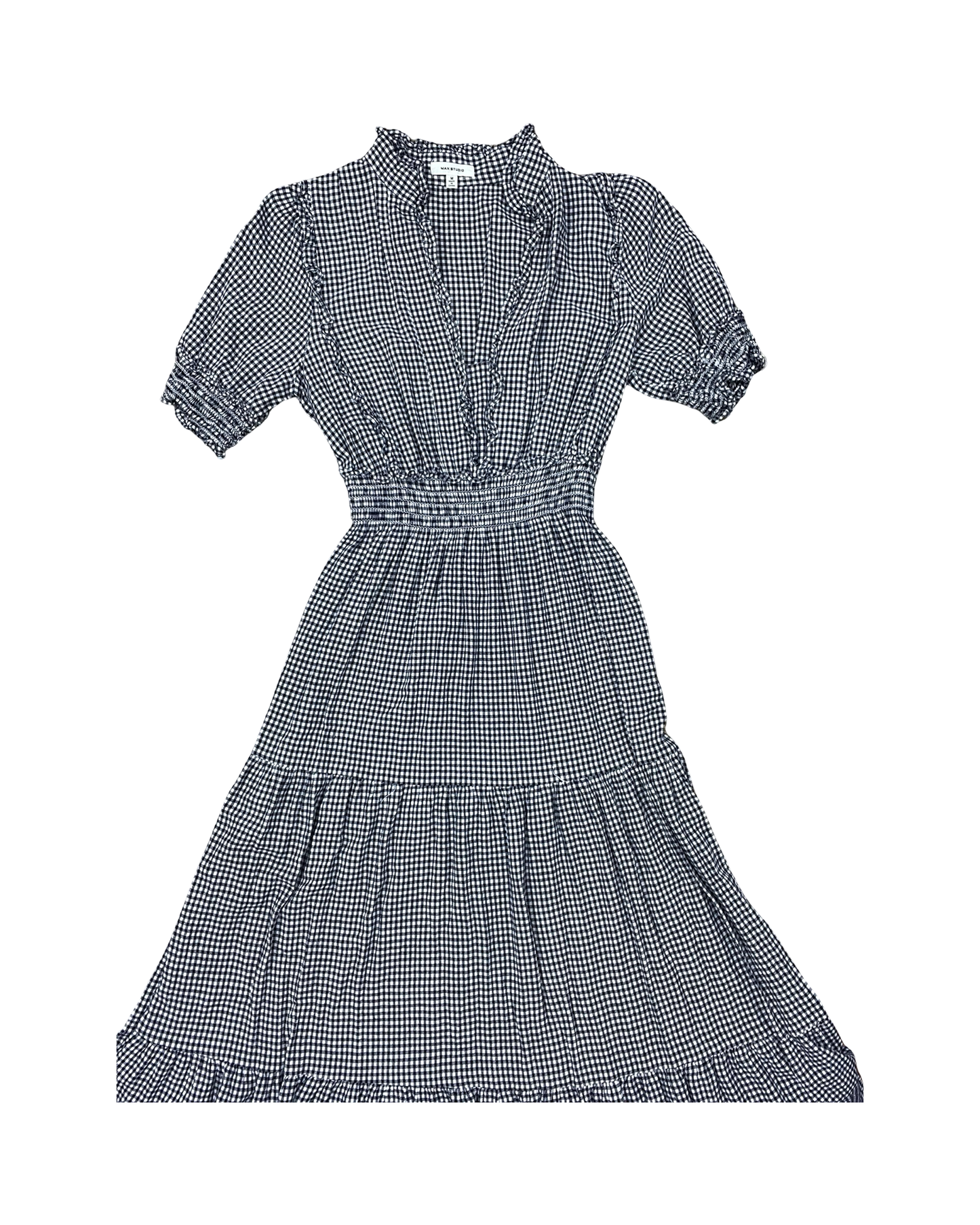 Dress Casual Maxi By Max Studio In Blue & Cream, Size:M