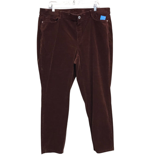 Pants Corduroy By J. Jill In Red, Size:20