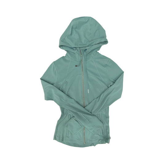 Athletic Jacket By Lululemon In Teal, Size:4