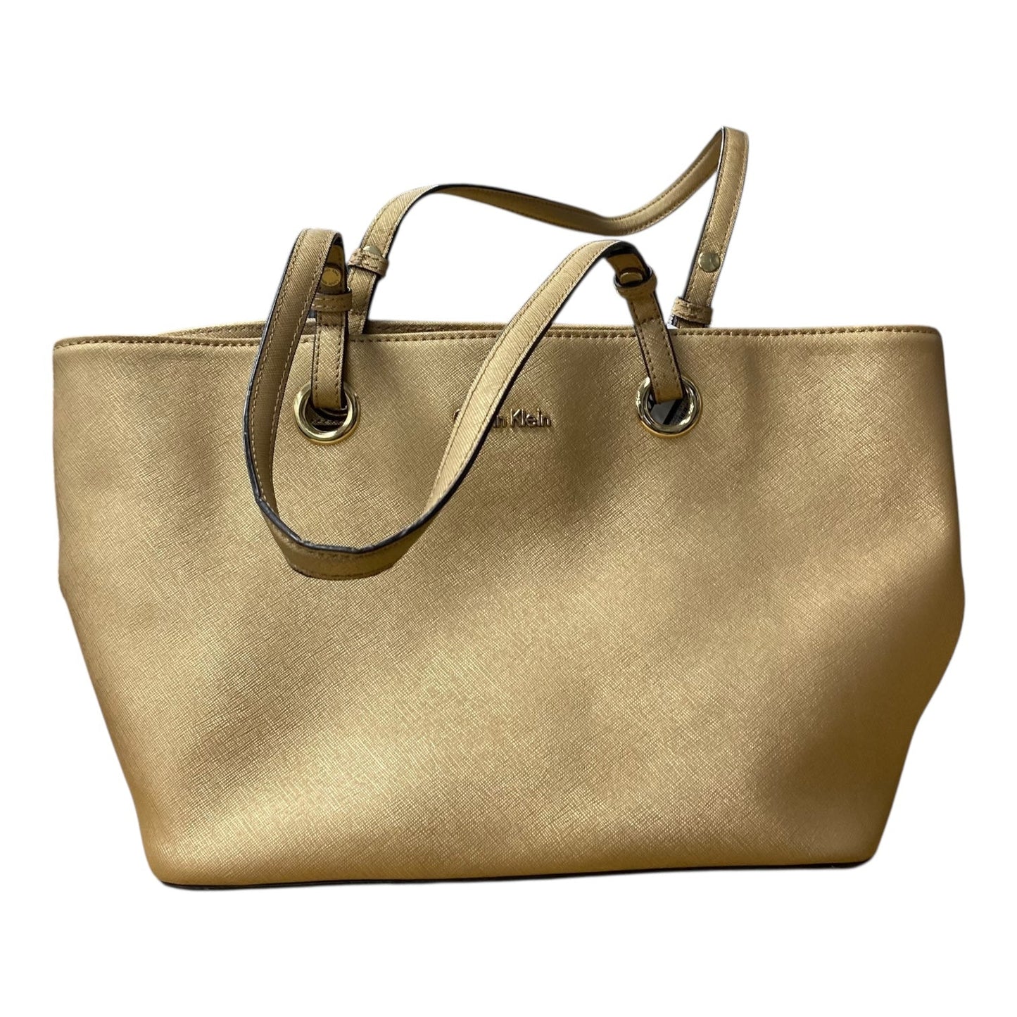 Handbag By Calvin Klein In Gold, Size:Medium as is!