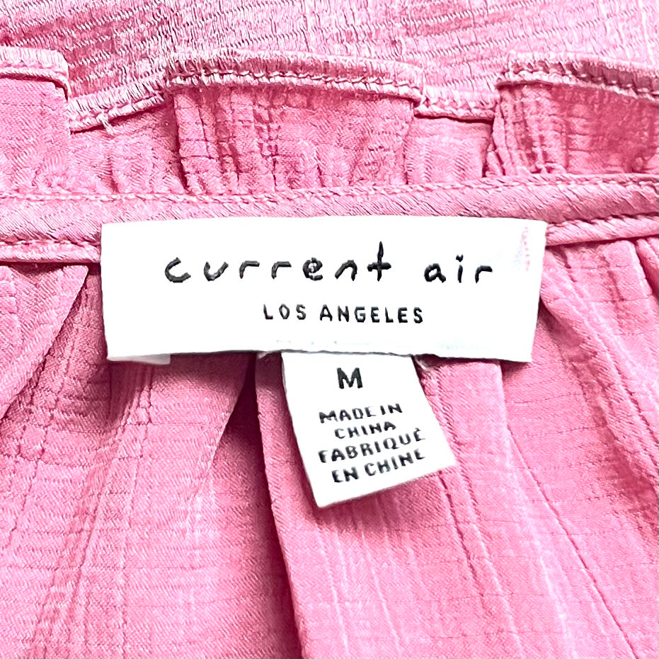 Top Short Sleeve By Current Air In Pink, Size: M