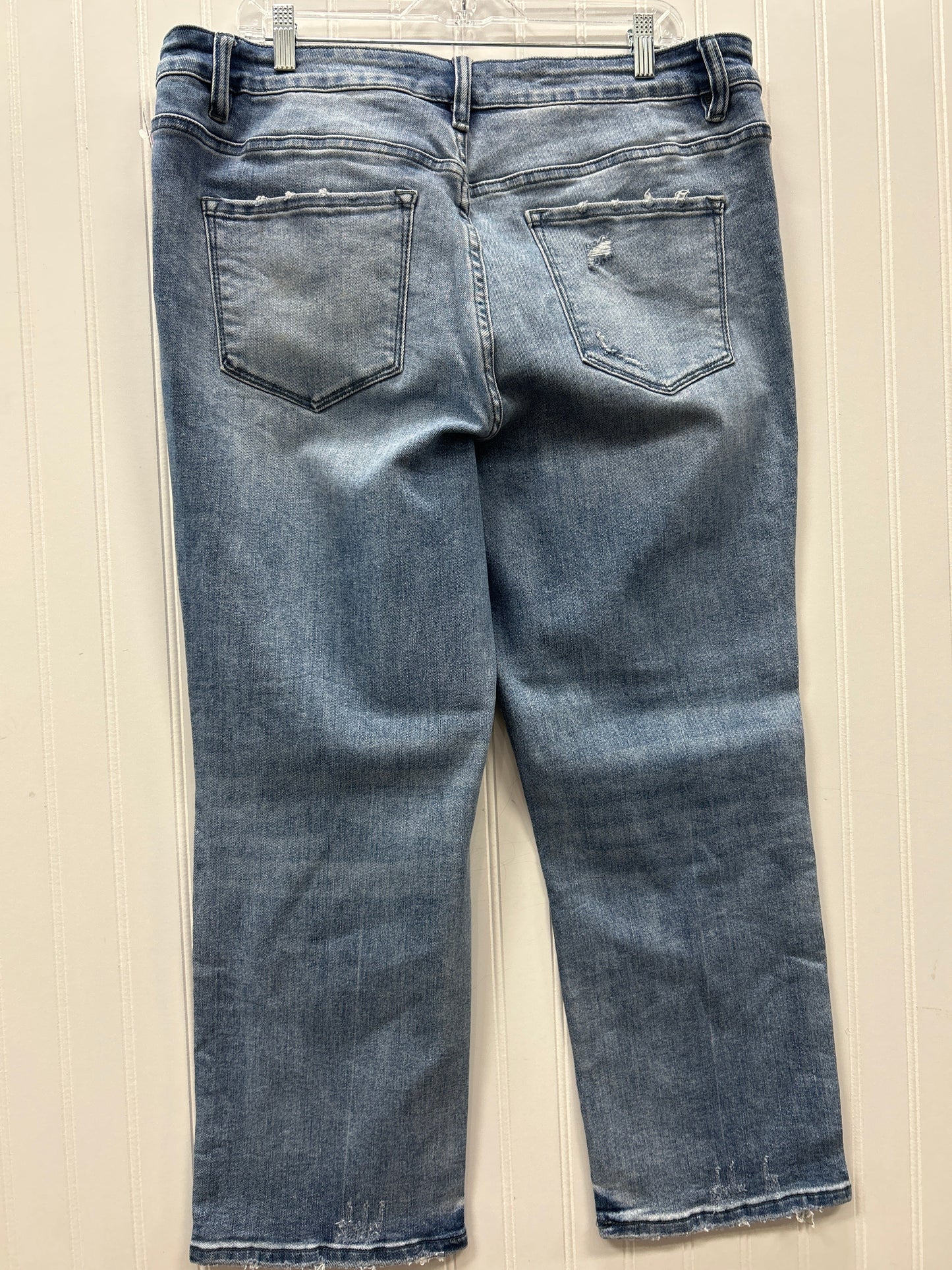 Jeans Cropped By Vervet In Blue Denim, Size:14
