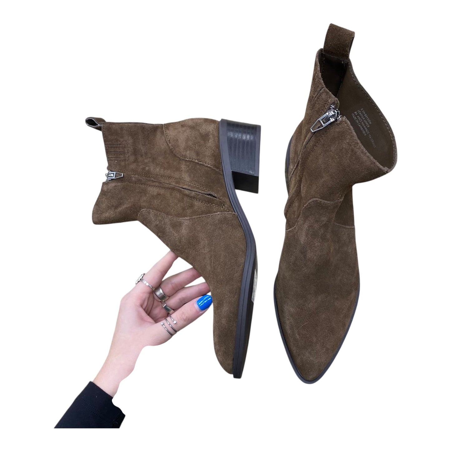 Boots Ankle Heels By Dolce Vita In Brown, Size:9.5