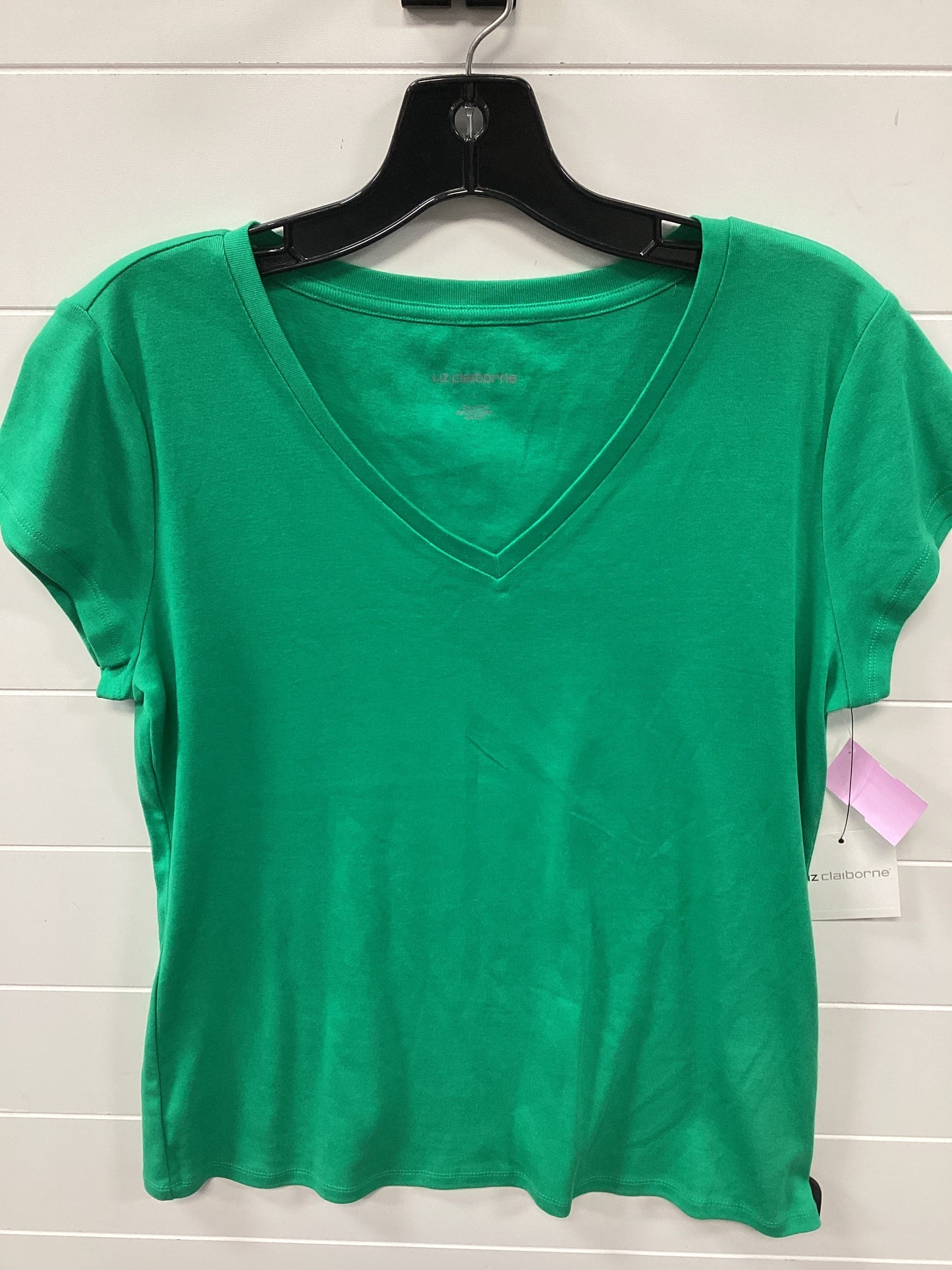 Top Ss Basic By Liz Claiborne In Green, Size:L