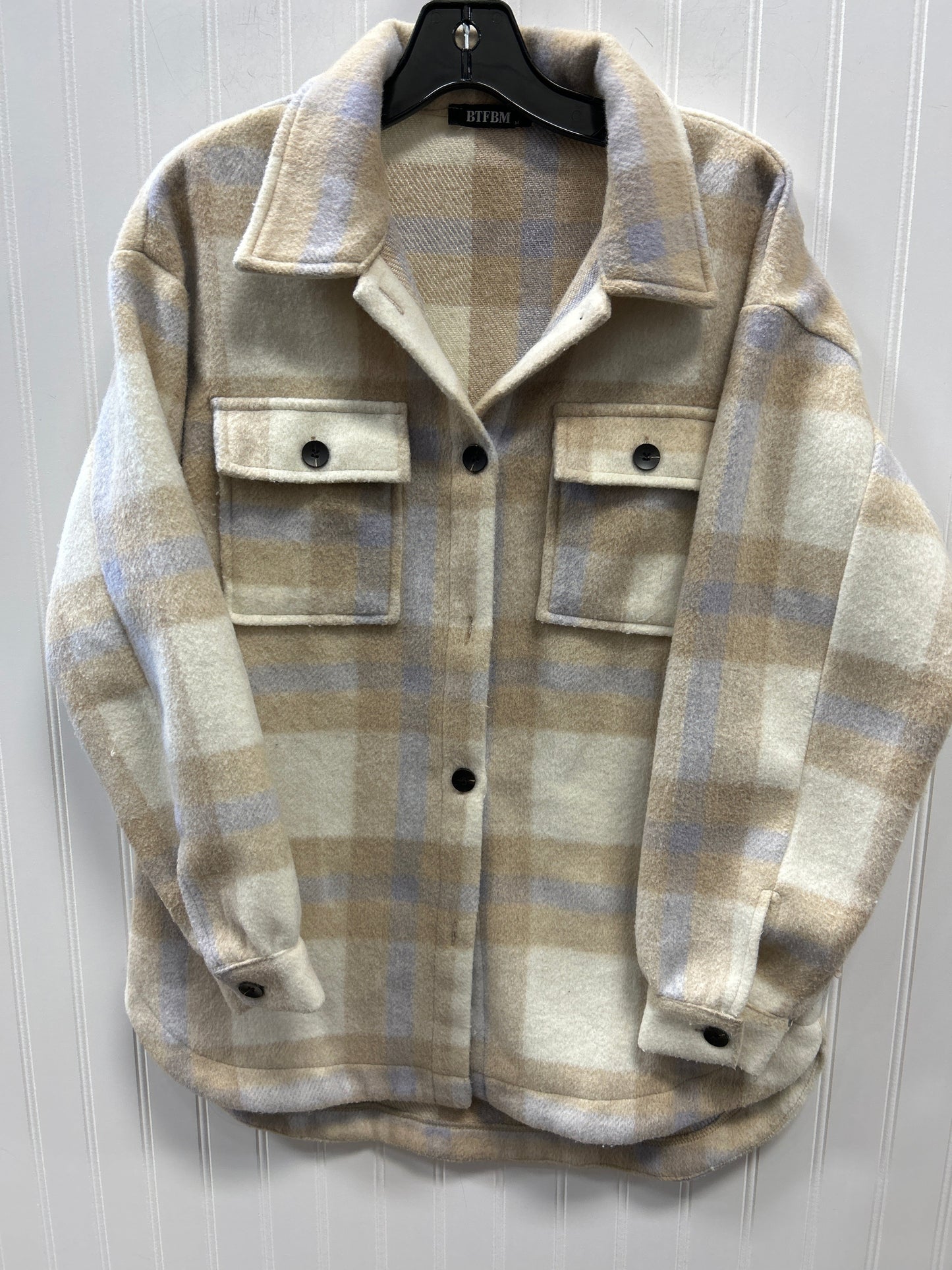 Jacket Fleece By Btfbm In Tan, Size:M