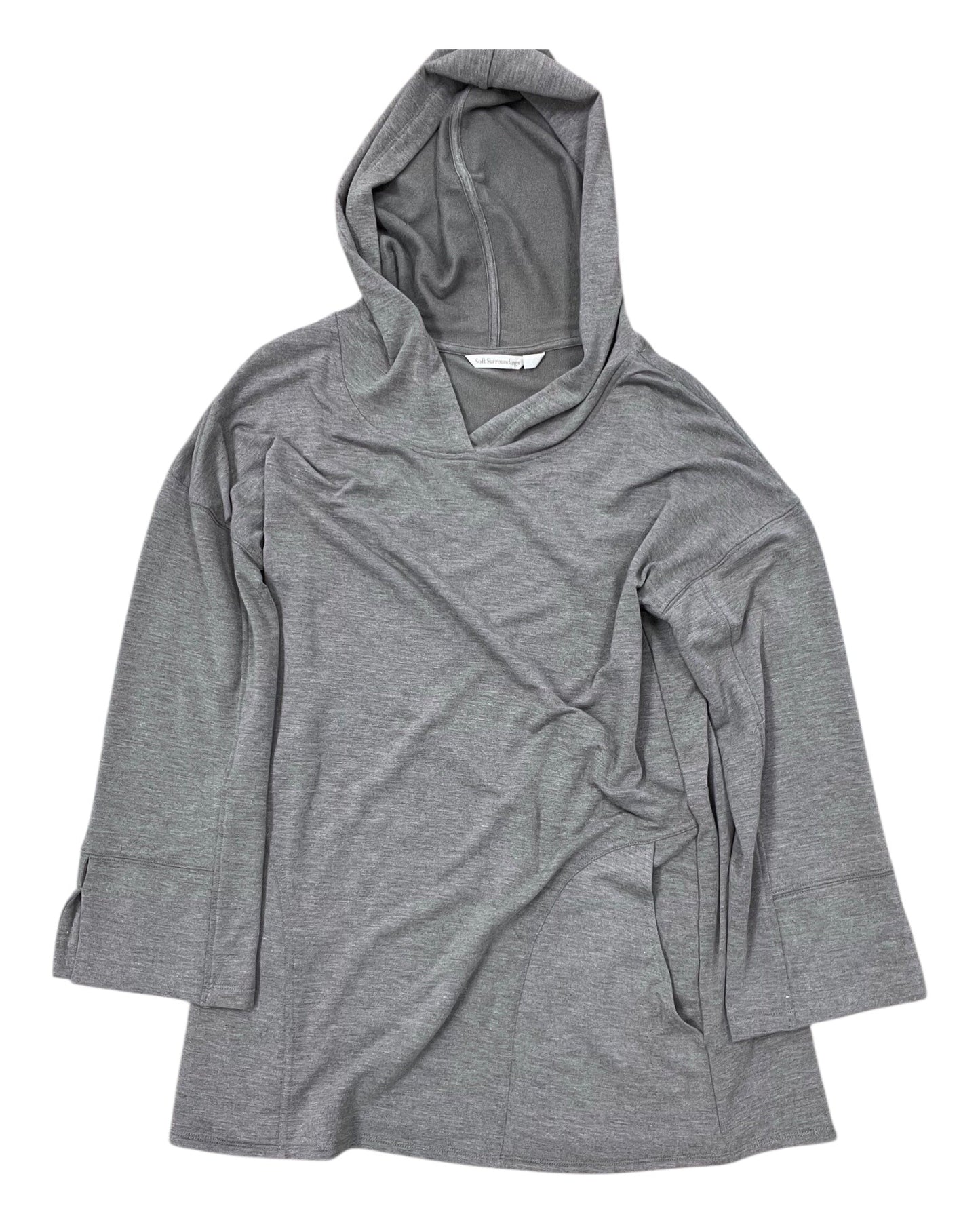 Sweatshirt Hoodie By Soft Surroundings In Taupe, Size:Xs