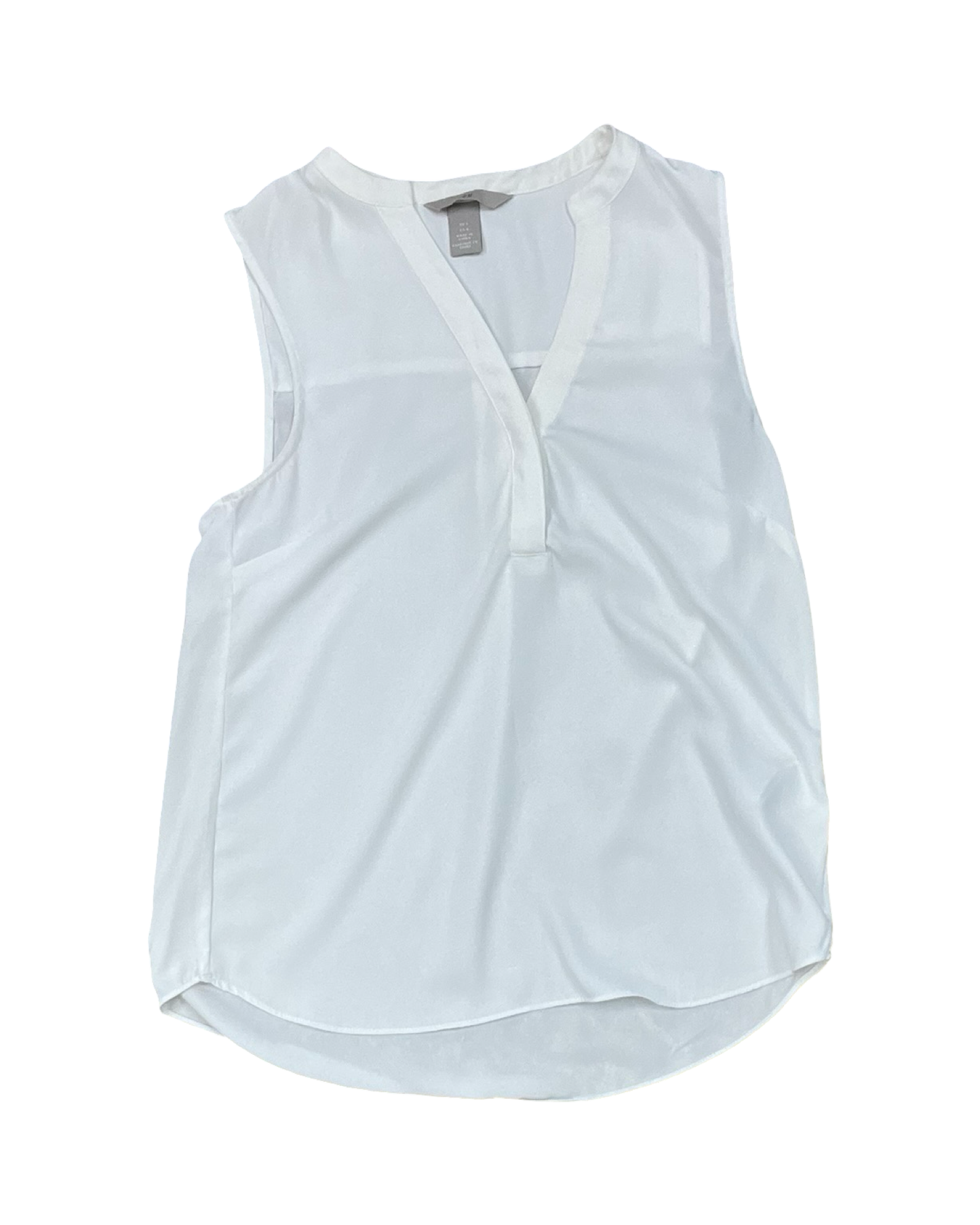 Top Sleeveless By H&M In White, Size:S