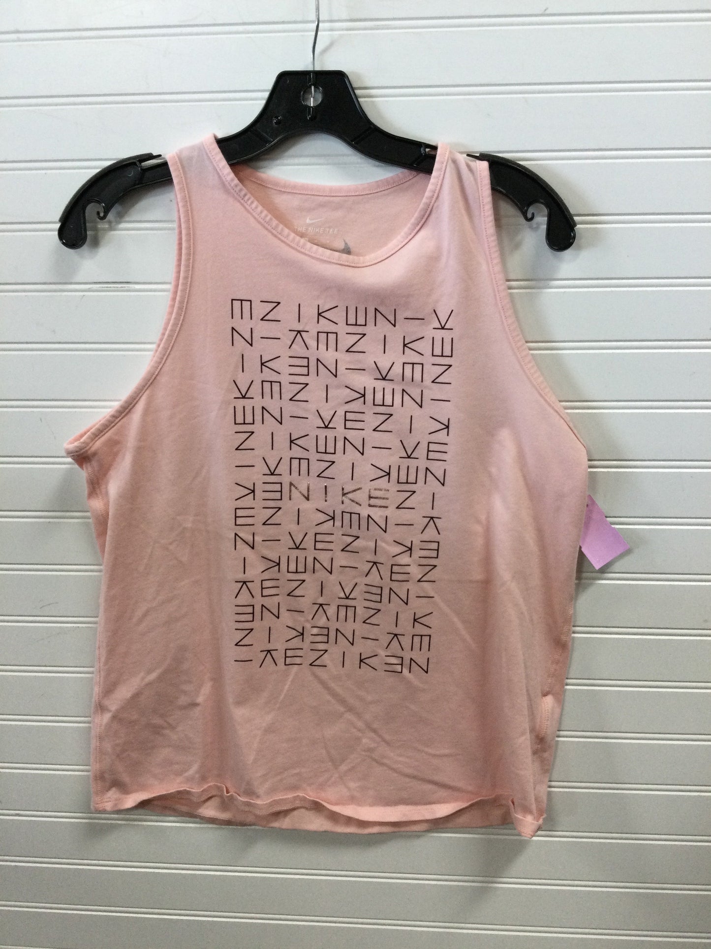 Athletic Tank Top By Nike In Pink, Size:M