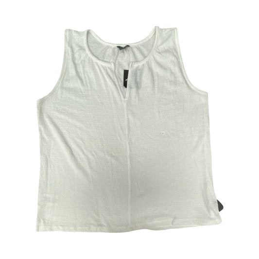 Top Sleeveless By Eddie Bauer In White, Size:L