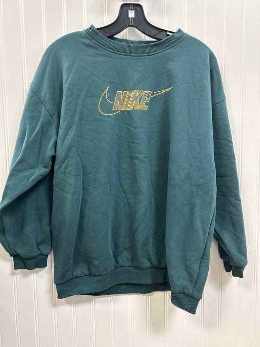 Athletic Sweatshirt Crewneck By Nike Apparel In Teal, Size:Xl