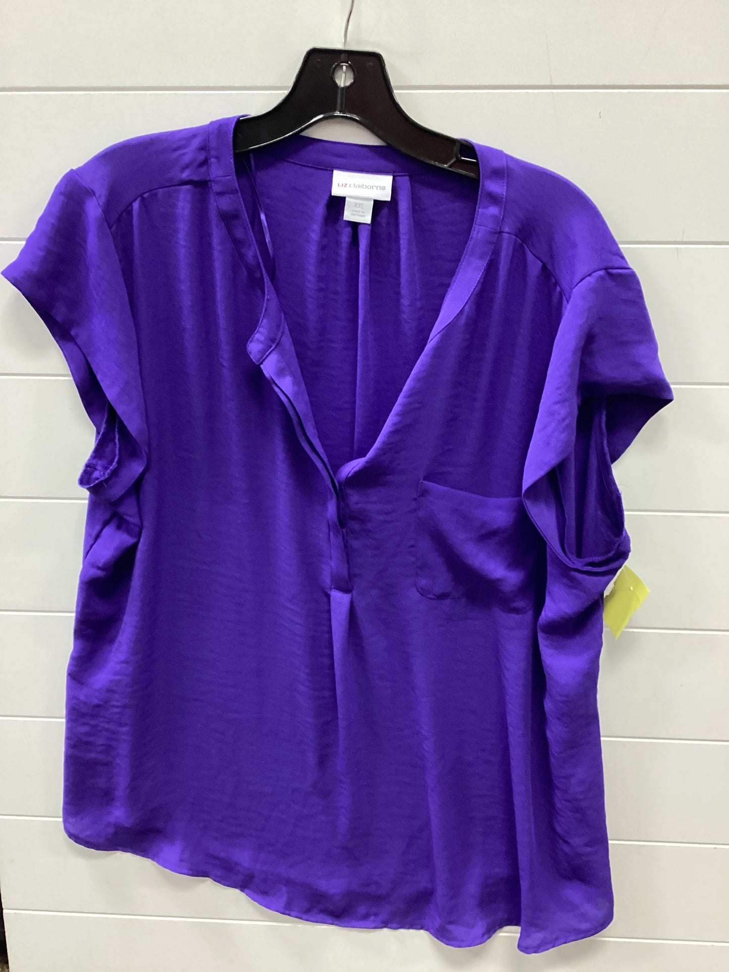 Top Ss By Liz Claiborne In Purple, Size:Xxl