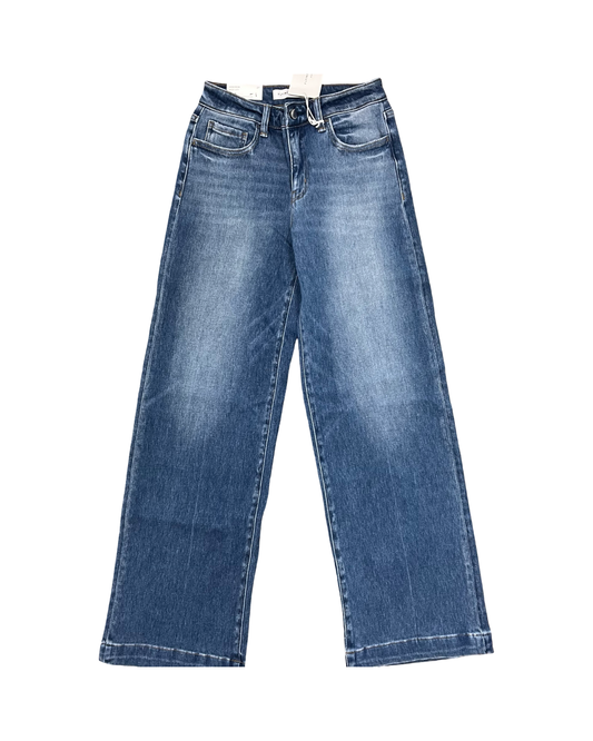 Jeans Wide Leg By Flying Monkey In Blue Denim, Size:4