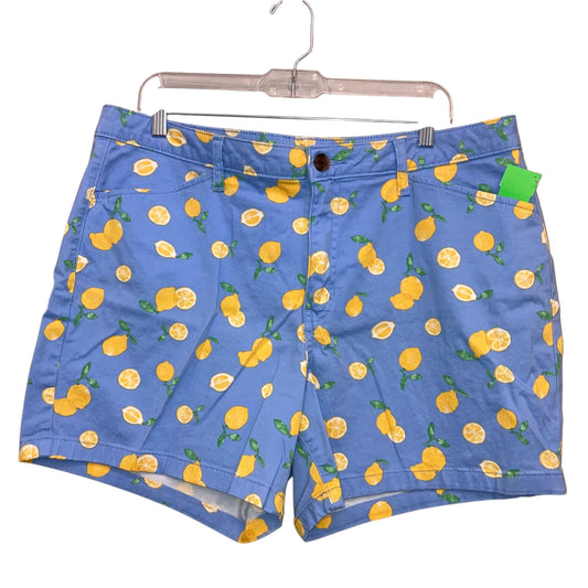 Shorts By St Johns Bay In Blue & Yellow, Size:16