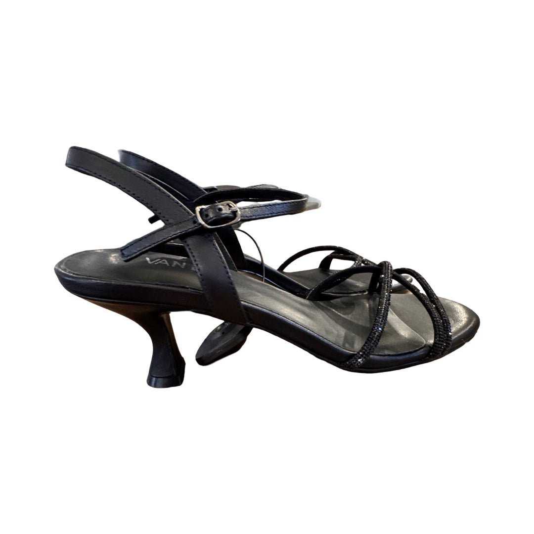 Sandals Heels Kitten By Vaneli In Black, Size:9