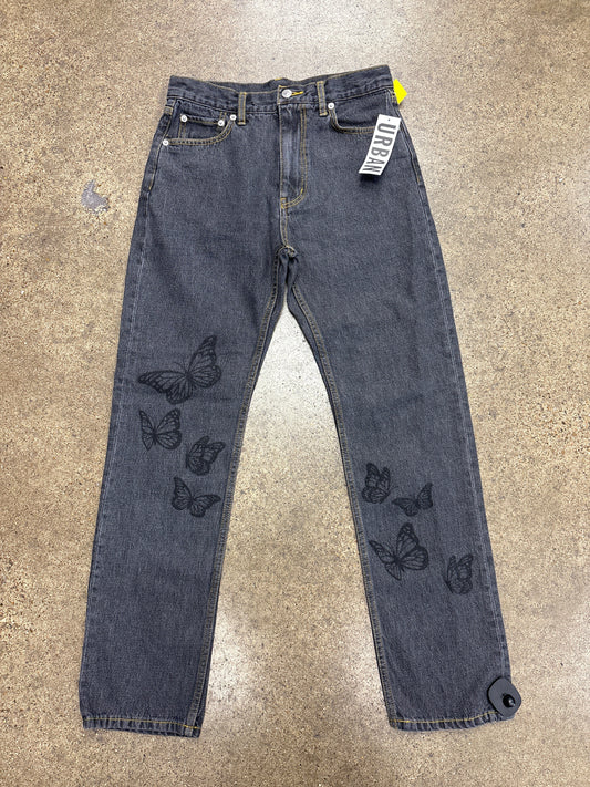 Jeans Straight By Urban Outfitters In Black, Size:M