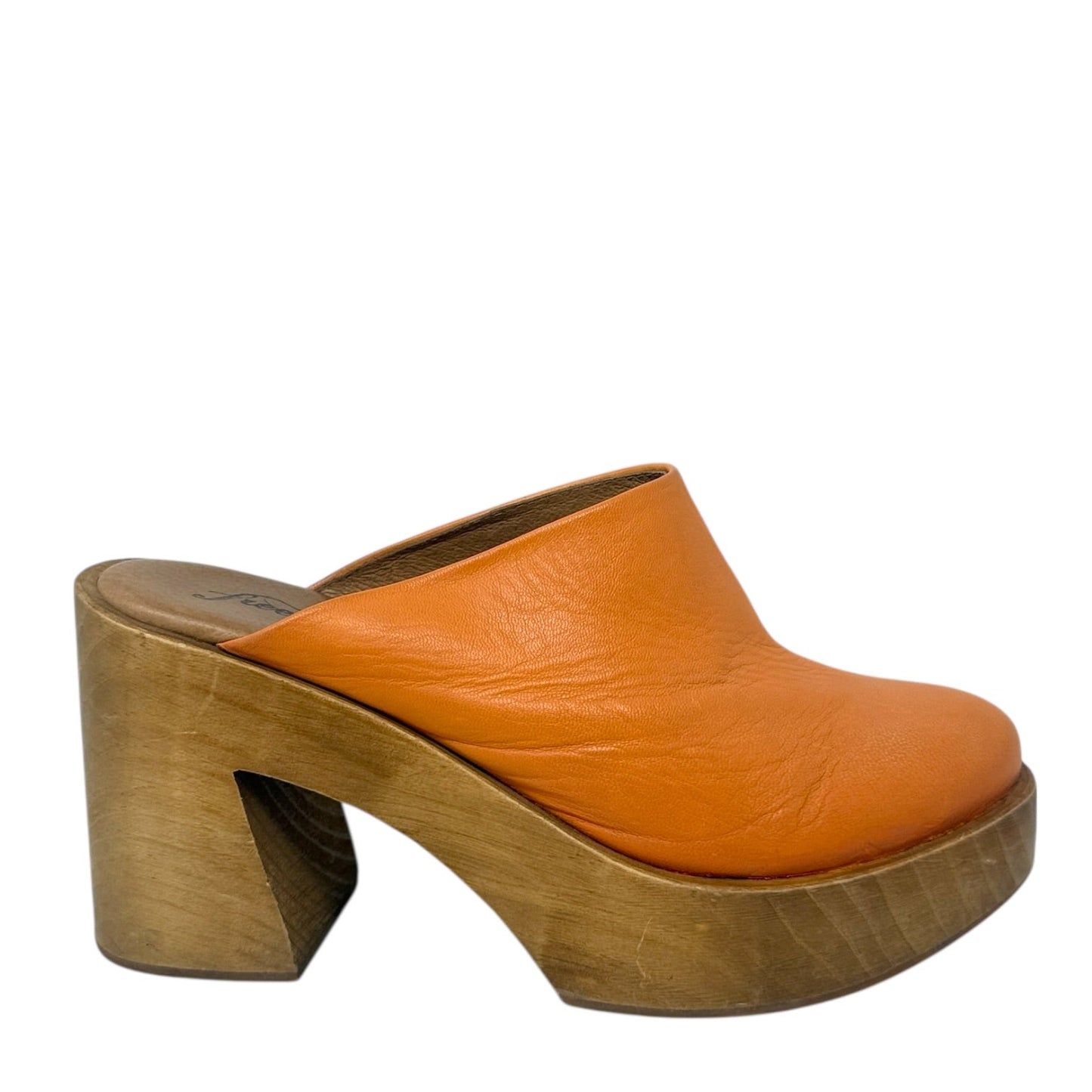 Suki Platform Clogs By Free People In Orange, Size: 8