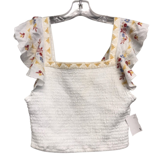 Top Sleeveless By Japna In White, Size:M