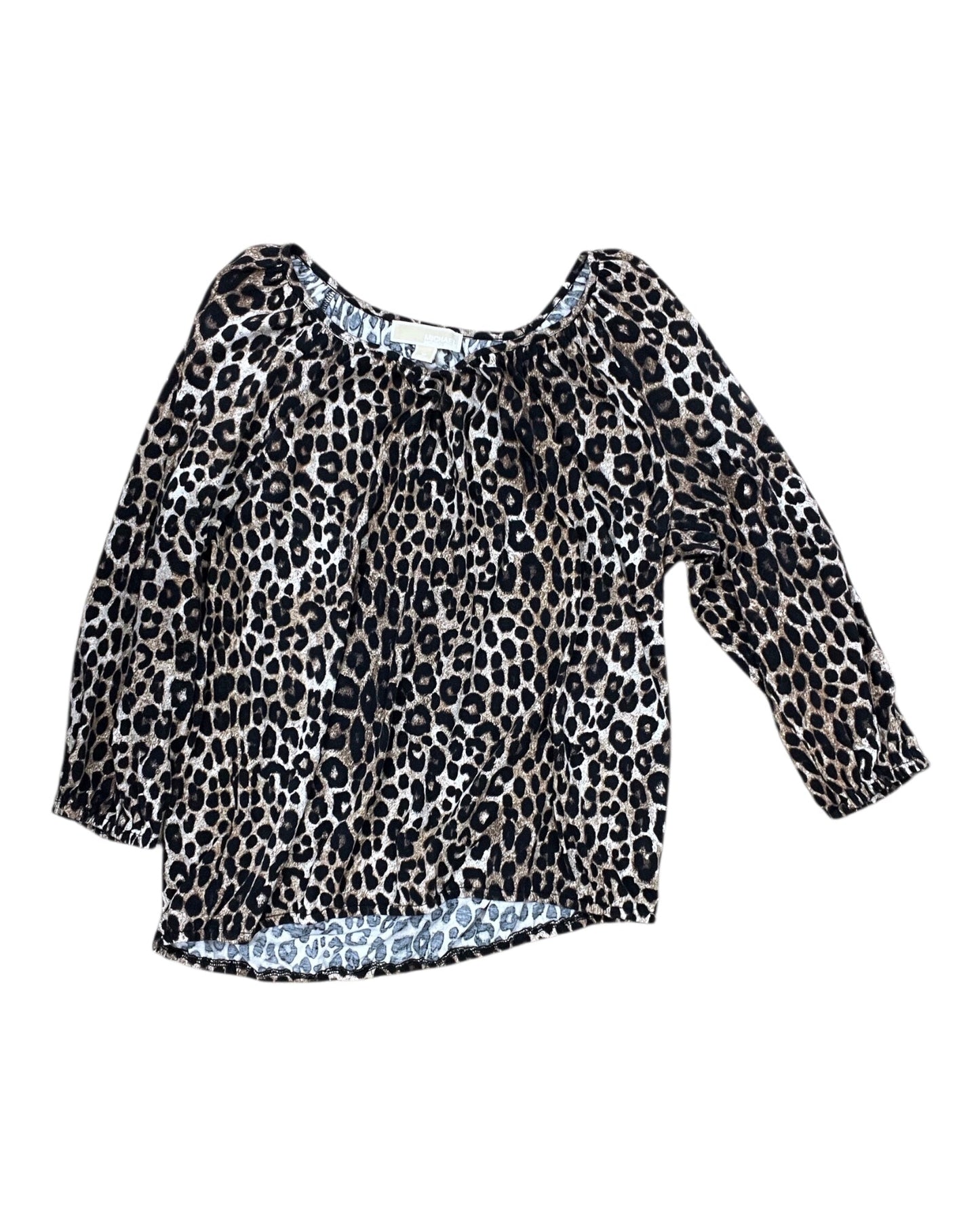 Top Ls By Michael By Michael Kors In Animal Print, Size:M