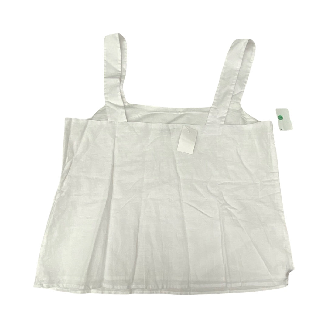 Top Sleeveless By J. Crew In White, Size:L