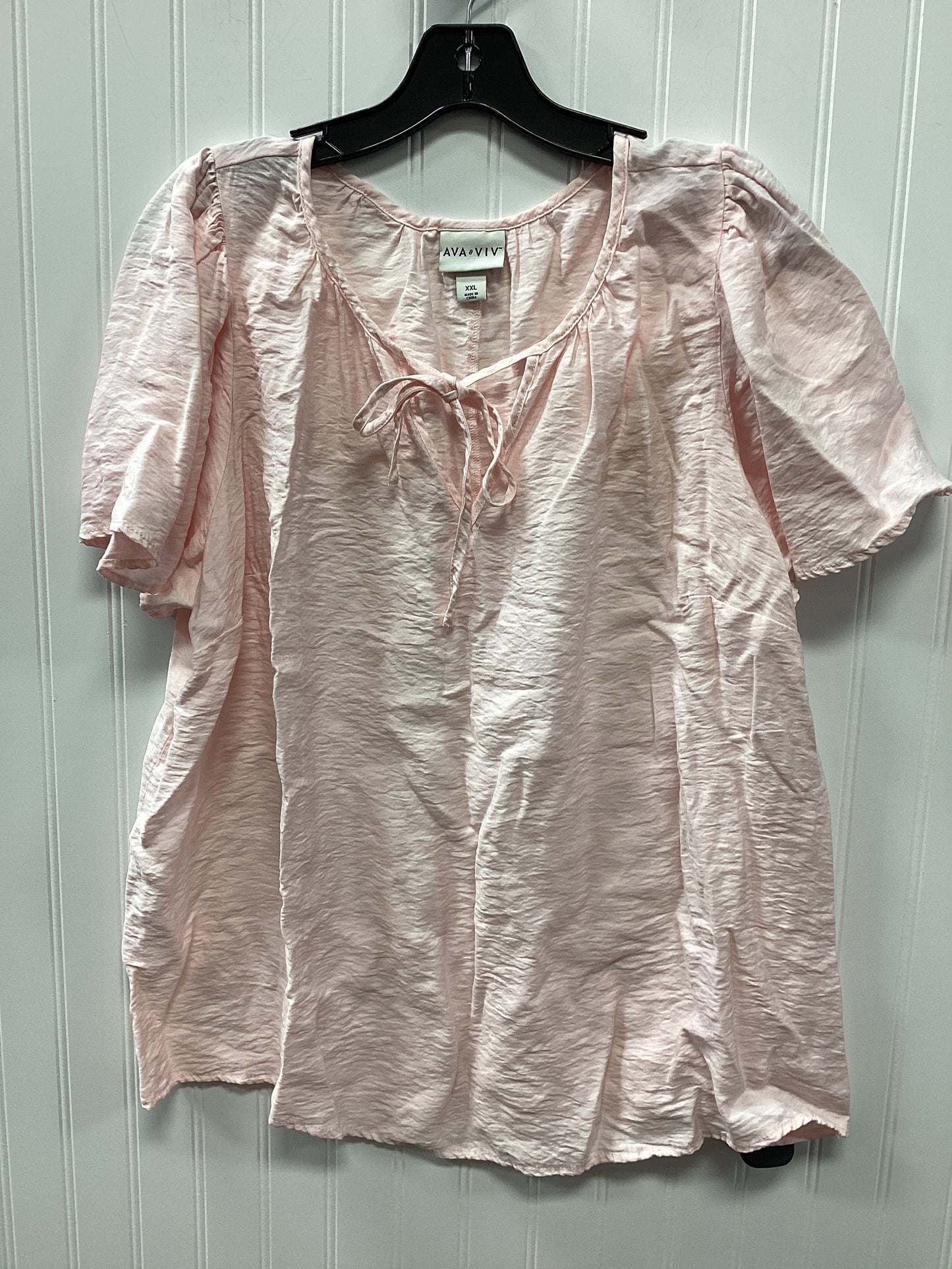 Top Ss By Ava & Viv In Pink, Size:Xxl