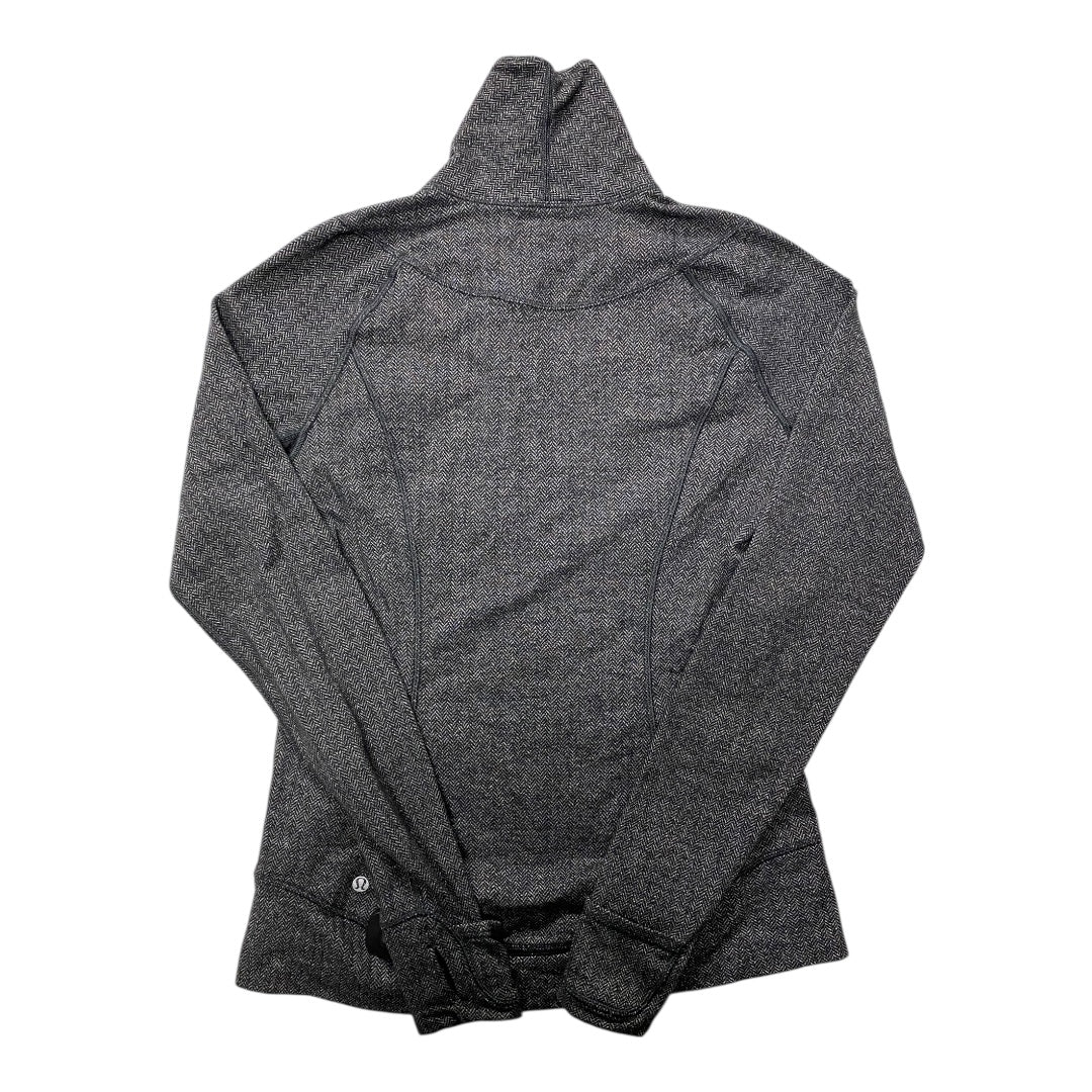 Athletic Top Ls Collar By Lululemon In Grey, Size:8