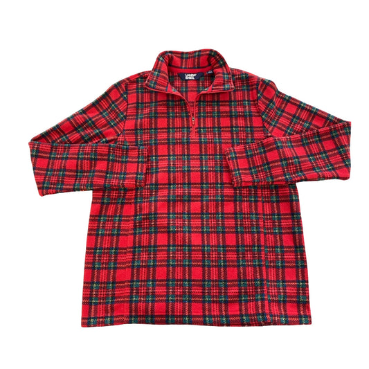 Jacket Fleece By Lands End In Plaid Pattern, Size:S