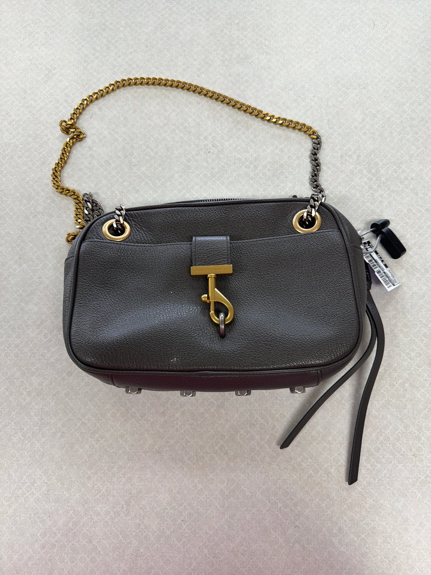 Crossbody Designer By Rebecca Minkoff In Grey, Size:Medium